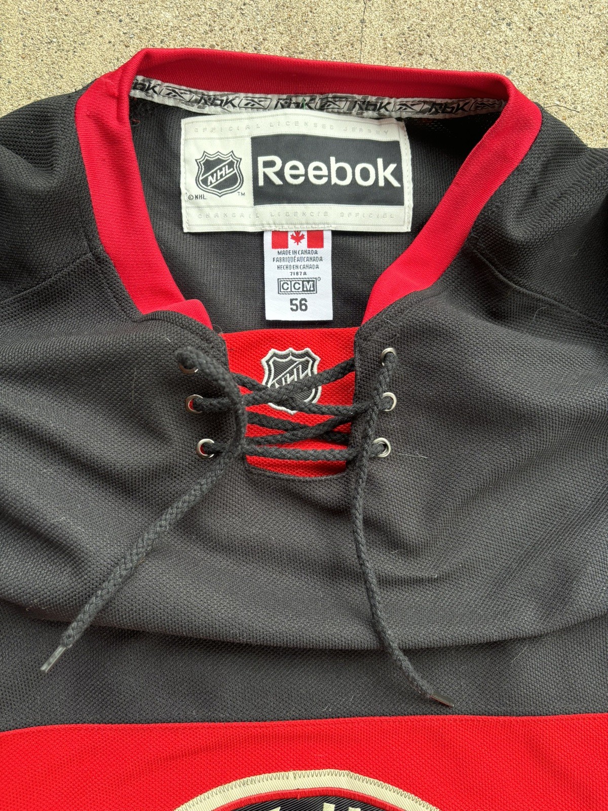 Reebok Patrick Kane Chicago Blackhawks NHL Hockey Jersey Alternate Fight Strap thumbnail 6