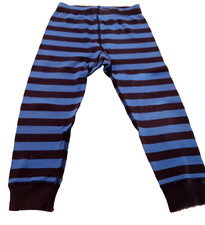 Hanna Andersson 8y Polar Express Line PJ bottom blue on blue stripe fitted