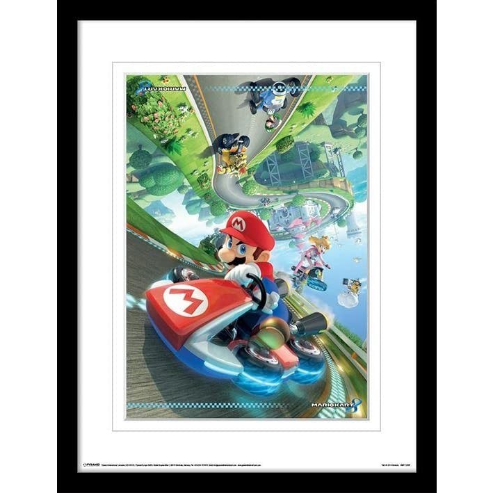 Super Mario Kart 8 Flip Framed Art Print 40cm x 30cm GreenBlueGrey 40cm x 6890₽
