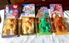 LOT SET 4 Vintage McDonald's TY Beanie Babies Plush Dolls SEALED Bear 1999 Glory