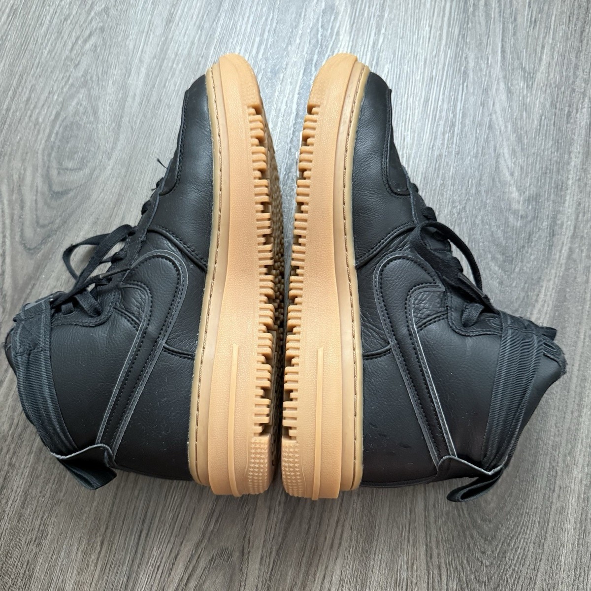 NIKE AIR FORCE 1 HIGH GORE TEX SIZE 7.5 BLACK ANTHRACITE GUM BROWN
