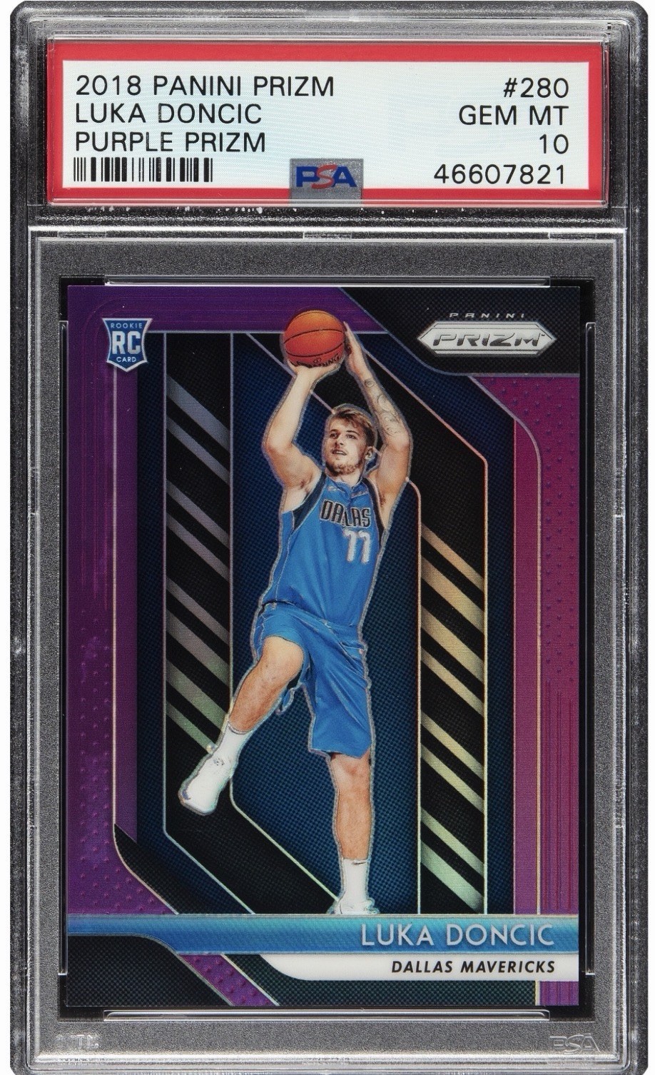 Luka Doncic 2018 Panini Prizm Purple #280 PSA 10 Gem Mint /75 Rookie Card