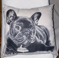 Boston Terrier Painting Cushion Pillow Cover Pet French Bulldog Couch Sofa
