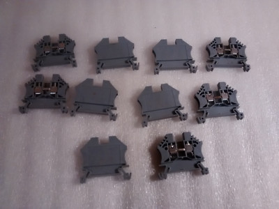 Lot of 10,  MI EURO4 EURO 4 Terminal Block DIN Rail - Fast Shipping