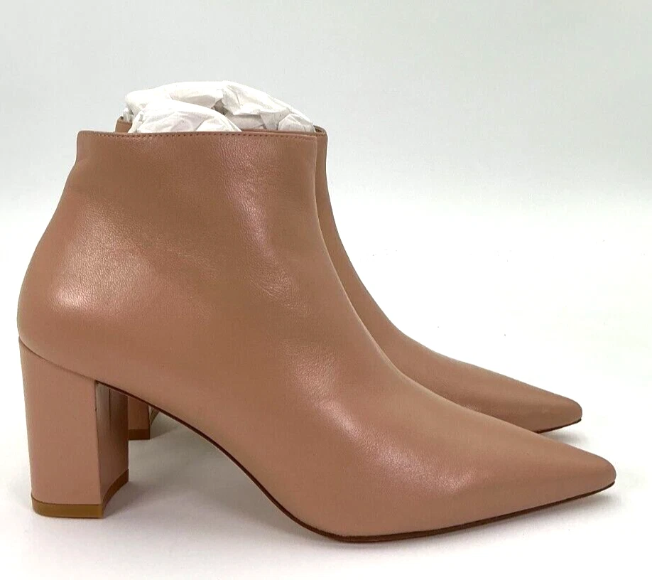 Botines Stuart Weitzman Stuart 75 para mujer talla 7,5B de cuero rosa con cremallera Foto 4 de 4