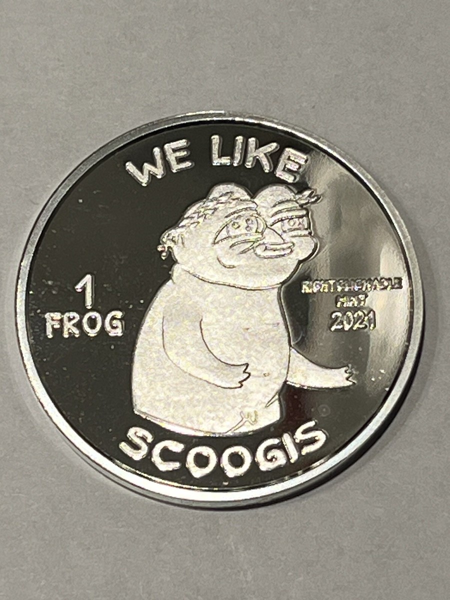 2021 Pepe We Like Scoogis 1 Frog 1oz .999 Silver Round Right 2021 Pepe We Like Scoogis 1 Frog 1oz .999 Silver Round Right