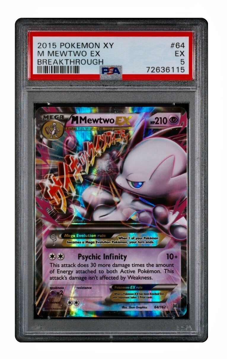 Pokemon X & Y BREAKthrough Single Card Holo Rare Mega Mewtwo-EX #64 