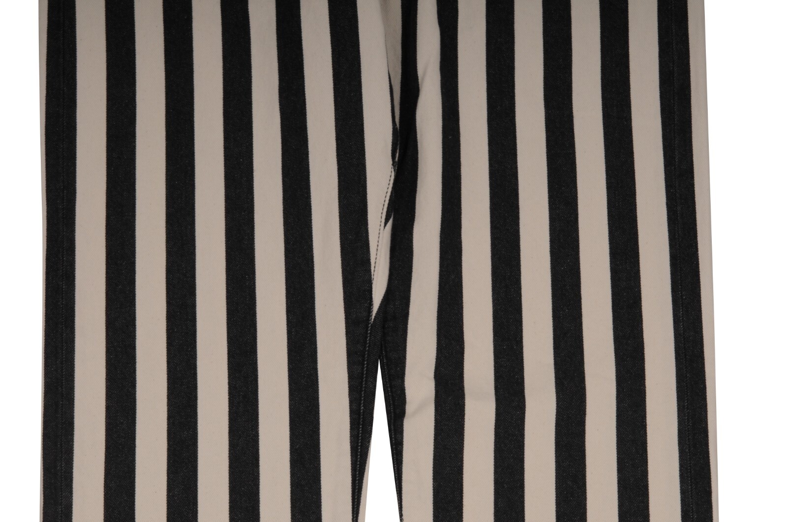 Jeans Saint Laurent uomo D20 gamba dritta 33x30 bianco nero a righe vita media