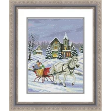 Counted Cross Stitch Kit Winter evening DIY