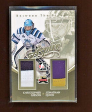 2011-12 Between The Pipes Aspire Jerseys Gold C. Gibson/J. Quick /10 *20264