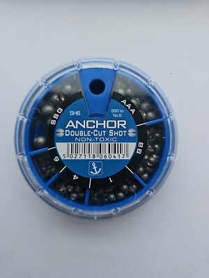 Anker Double Cut Shot ungiftig Split Shot 6 Wege Spender Match Angeln
