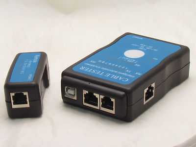 Network Cable Tester For RJ45 Ethernet (CAT5/CAT6) & RJ11/RJ12 Phone Cables - 8P8C/6P6C & USB Port Testing - LAswitch Brand
