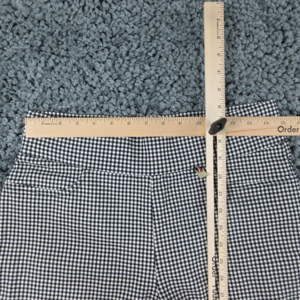 Shorts feminino Tommy Hilfiger 10 preto branco xadrez Gingham 30x8,5* - Imagem 3 de 4