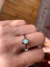 Copper Ring with Raw Opal Stone