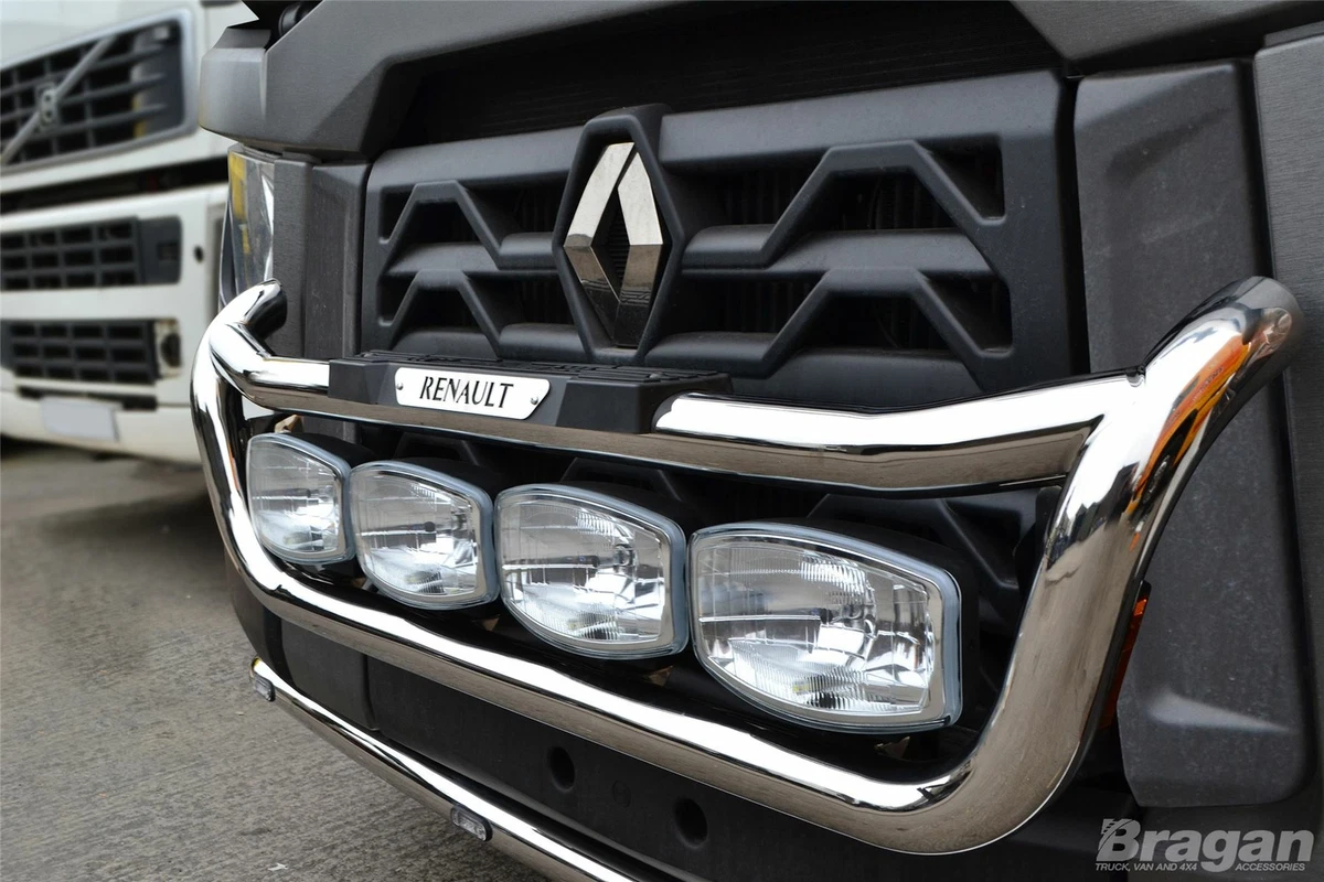 RENAULT T - RAMPE SOUS PARE CHOC INOX - AVEC LED