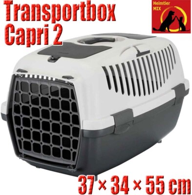 Trixie Transportbox Capri 2 XS-S dunkelgrau / hellgrau Katzen und kleine Hunde