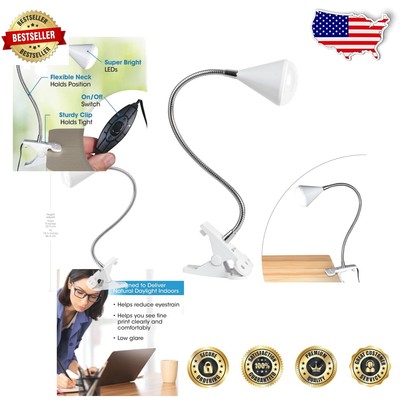 Energy Efficient LED Clip Lamp - Natural Daylight for Home & Office Tasks