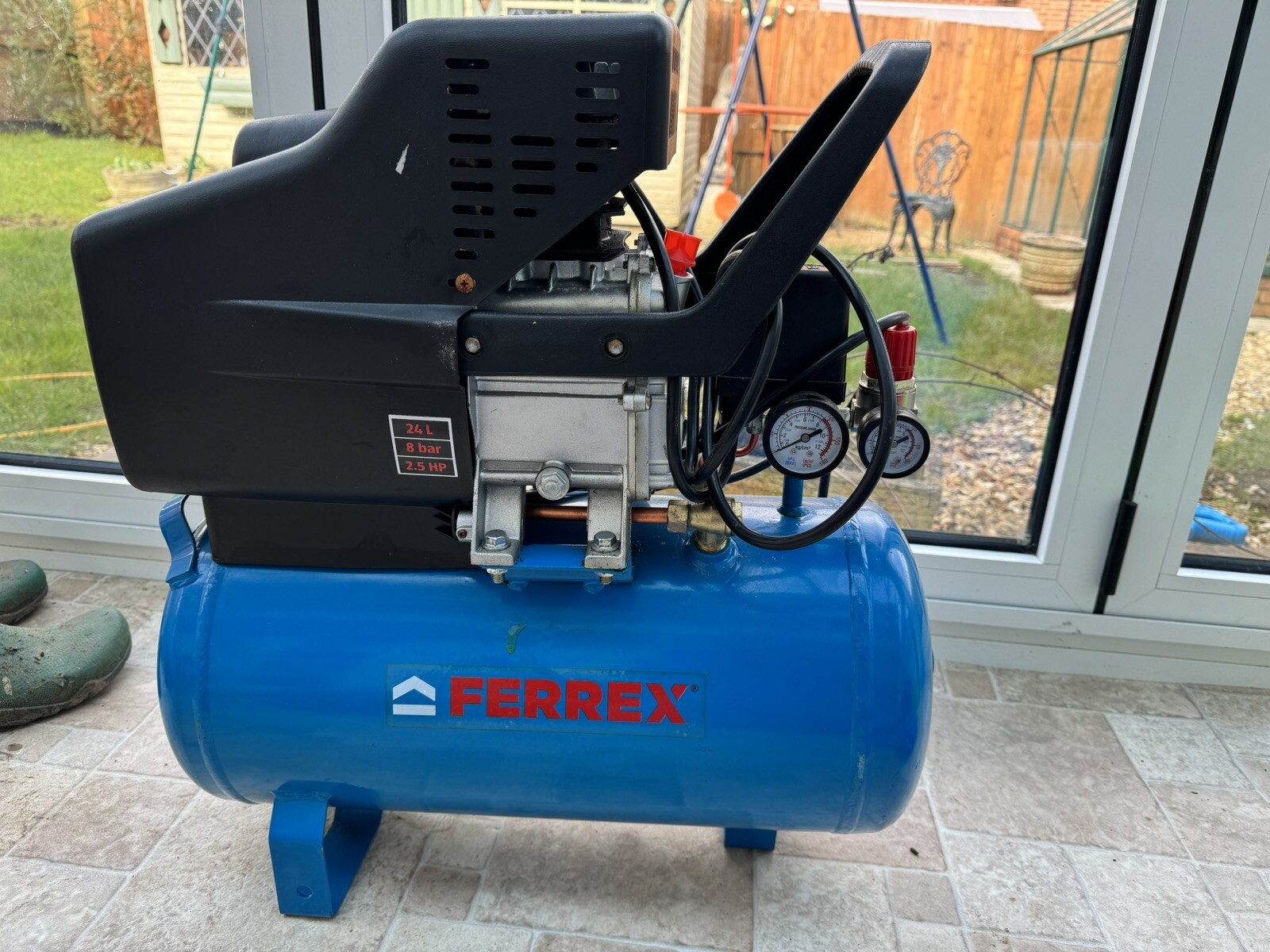 Ferrex Air Compressor 8 Bar 24 Litre SPARE PARTS / Not Working eBay