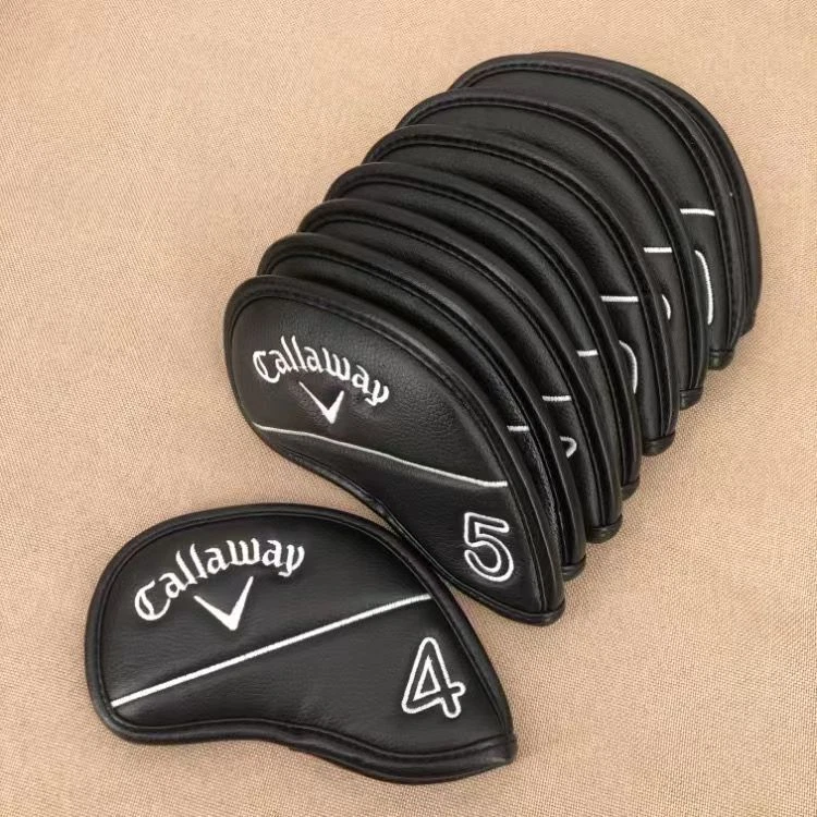 9PCS Golf Iron Headcovers for Callaway Golf Club Covers PU Leather Magnetic - Image 4 of 4