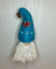 Handmade Gnome Brooch / Gonk Badge / Pixie Pin /  Handbag & Love Heart Charms