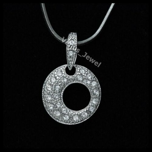 Clear Rhinestone Crystal Hoop Pendant Necklace P131 | eBay