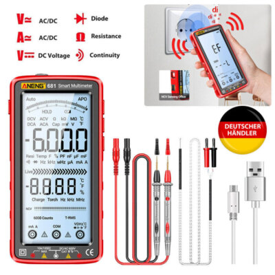Digital Multimeter Messgerät AC DC LCD Strommesser Strom Voltmeter Amperemeter