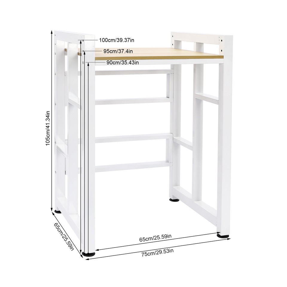 Adjustable Washer and Dryer Storage Shelf Organizer Rack Washer and