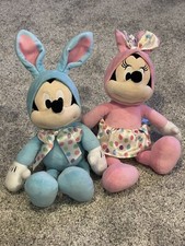 Disney Store Mickey Minnie Mouse Bunny Easter 2021 Soft Plush Bundle