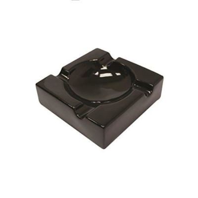 F.e.s.s. Fess 8'' Large Ceramic 4 Cigar Rest Ashtray for Patio, Indoor, Outdoor D