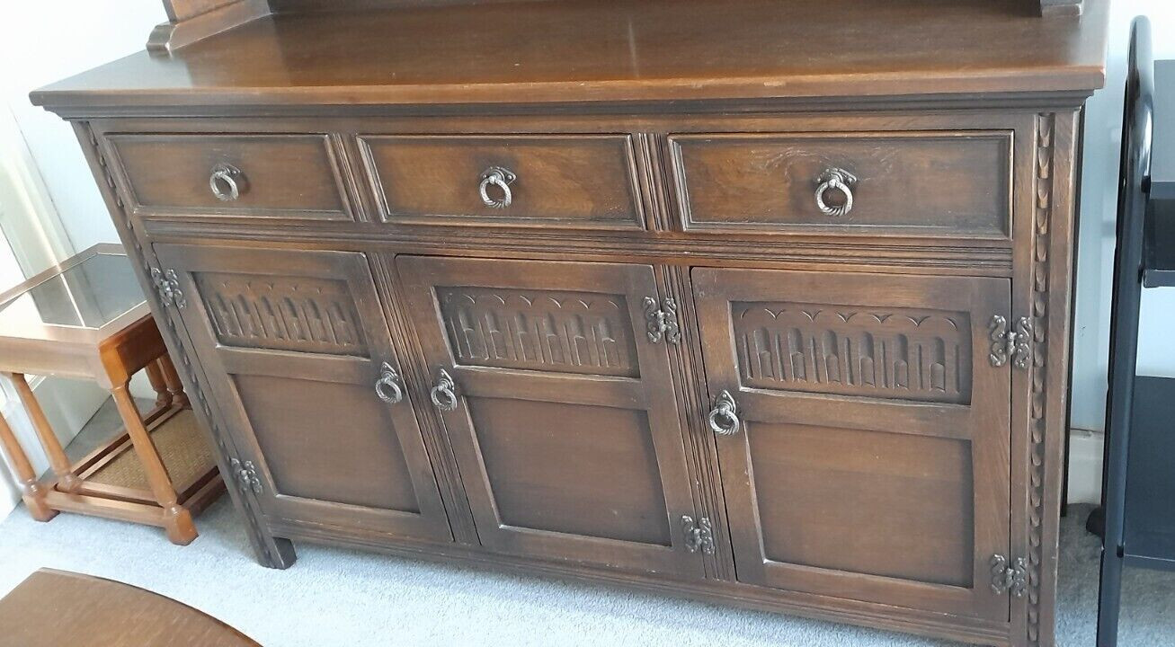 Large Dark Wood Antique Display used eBay