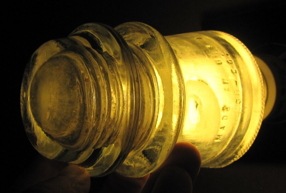 Hemingray17 Clear Vintage Glass Insulators (x2) eBay