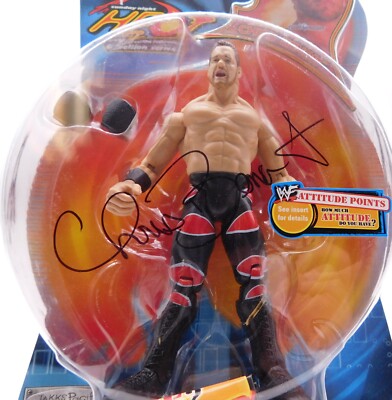 Chris Benoit Signed WWF Action Figure 2001 Jakks Sunday Night Heat