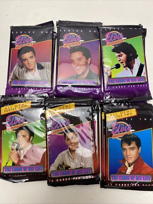 1992 Elvis Collection Cards Of His Life Series 1 And 2 Factory Sealed 6 Packs