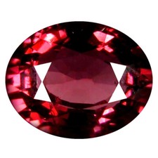 1.29 ct AAA Valuable Oval Shape 7 x 6 mm Pinkish Red Rhodolite Garnet