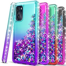 For Moto G 5G 2022 Case Phone Cover Glitter Diamond Tempered Glass Protector