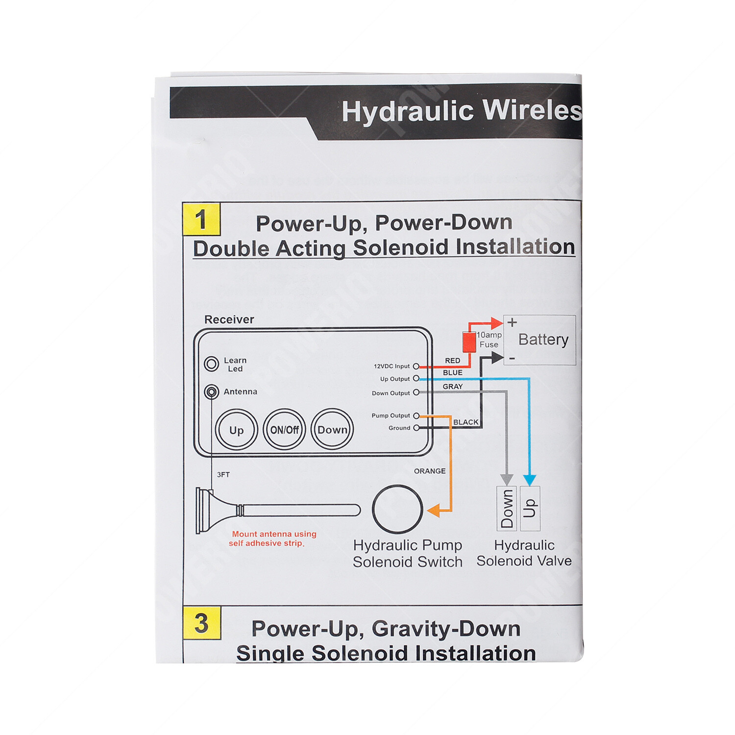 For G3H01 Dump Trailer Wireless Remote Control System 12V Hydraulic