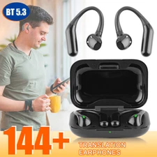 New AI Translator Earbuds 144 Languages Real Time Speech to Text for iPhone iOS