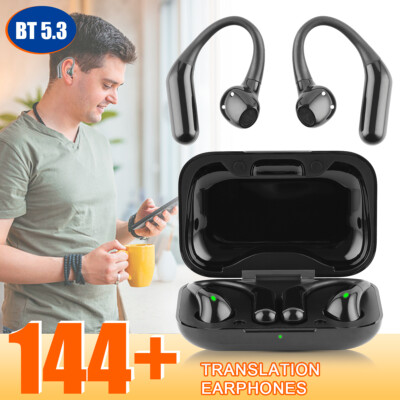 New AI Translator Earbuds 144 Languages Real Time Speech to Text for iPhone iOS