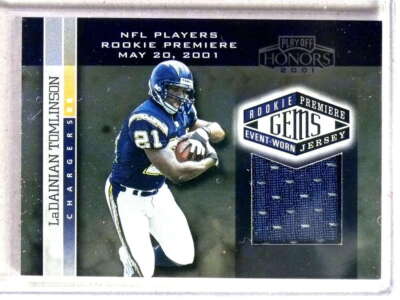 2001 Playoff Honors Rookie Gems LaDainian Tomlinson RC Jersey #/725 #229