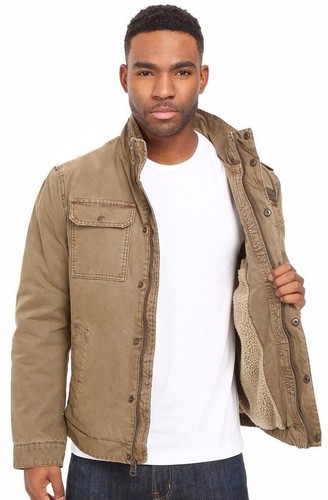 MENS LEVIS BROWN SHERPA SHEARLING LINED 