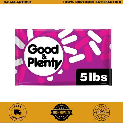 GOOD & PLENTY Licorice Flavored Halloween Candy, Fat Free, 5 lb Bulk Bag