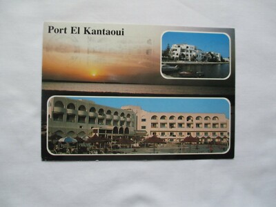 ALTE FARBIGE POSTKARTE,'' PORT EL KANTAOUI, HOTEL GOLF RESIDENZ TUNISA '' P.