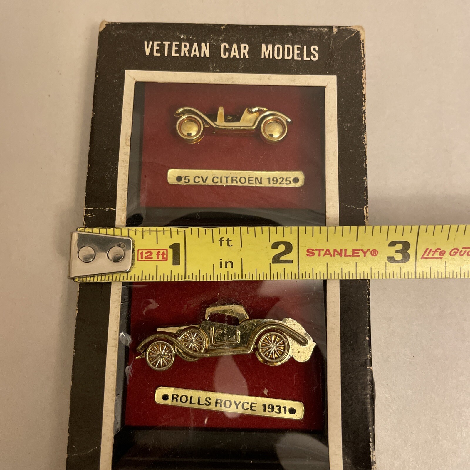 Vintage MINIATURE Veteran Car Models Plastic Picture Frames 4pcs FORD