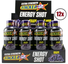 Extreme Energy Shot Extra Strength, Grape, 2 Fluid Ounce (Pack of 12)