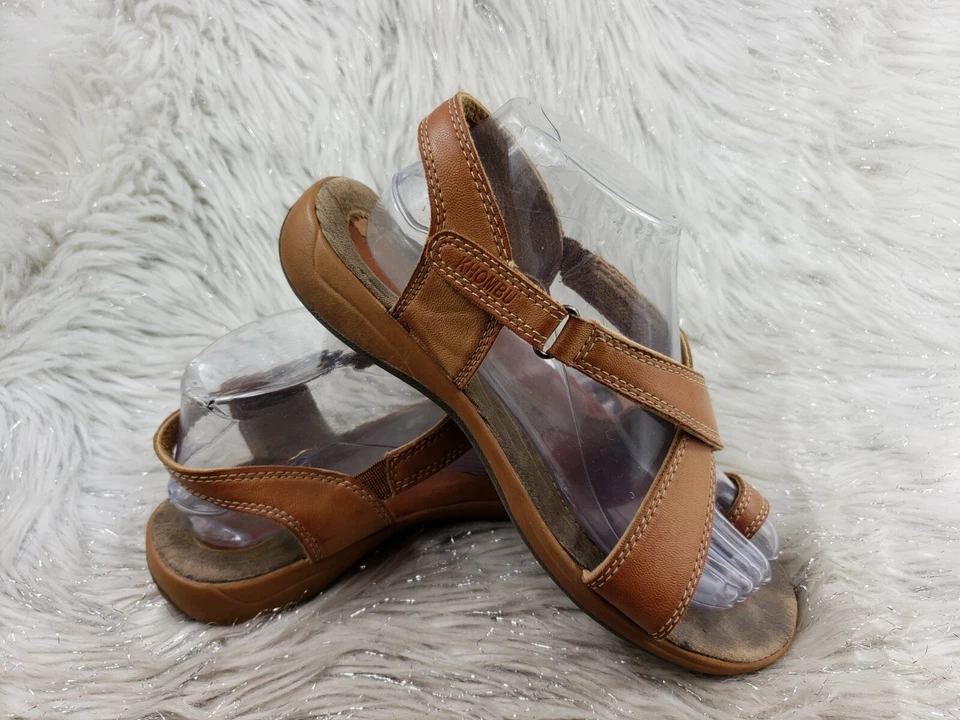 Сандалии KHOMBU из коричневой кожи с кольцом на носок размер 8,5 - Изображение 3 из 4