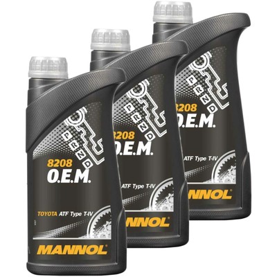 3x MANNOL 1 Liter O.E.M. 8208 Automatikgetriebeöl Getriebeöl