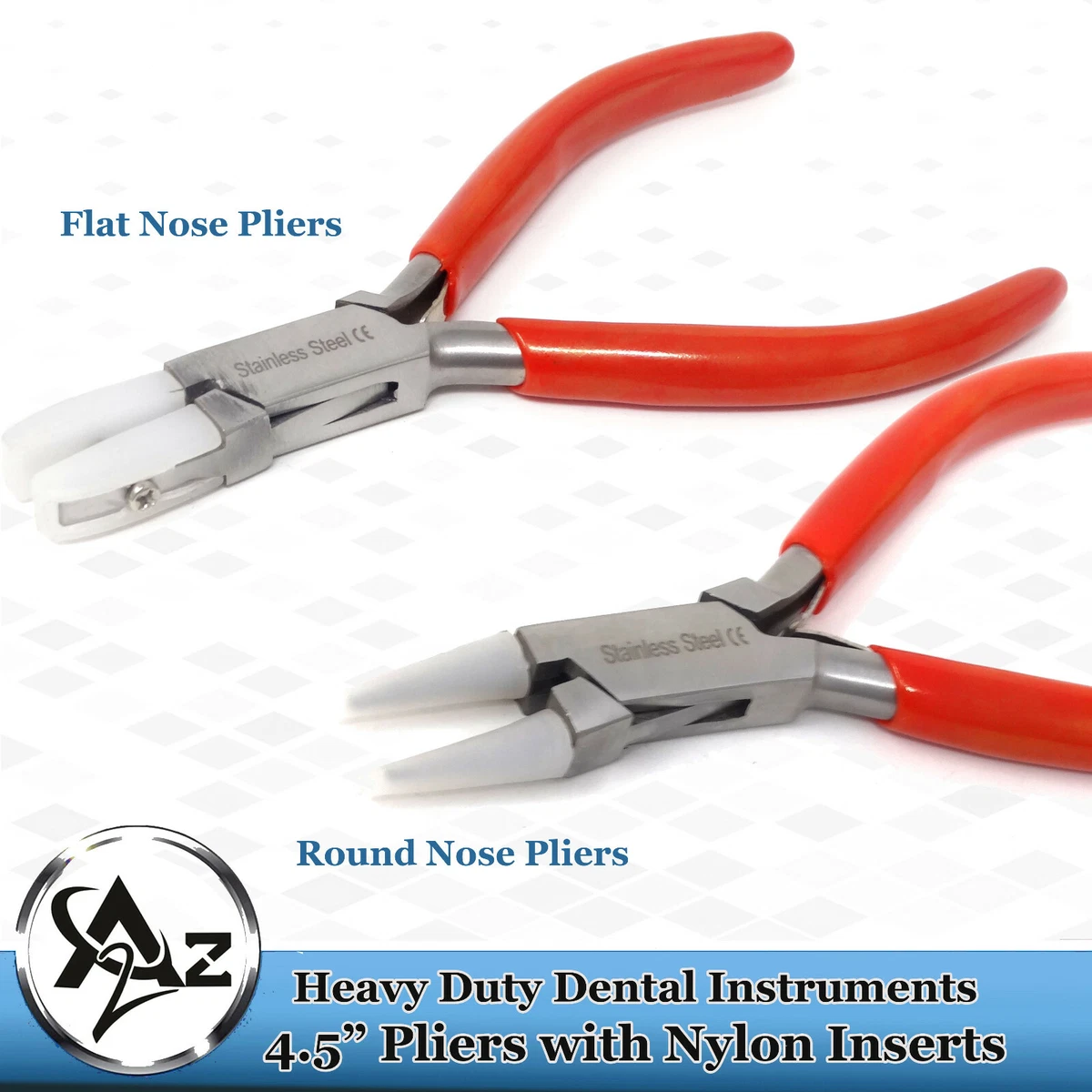 Latest Edition Double Nylon Jaw Flat+Round Nose pliers Jewelry Making Tools  2Pcs