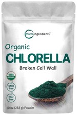 Organic Chlorella Powder, 10 Ounce, Broken Cell Wall, Rich in Vegan Proteins
