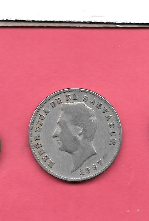 EL SALVADOR KM130 1967 VF-VERY FINE CIRCULATED OLD VINTAGE 10 CENTAVOS COIN