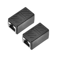 RJ45 Coupler Inline Connector Cat7 Cat6 Cat5e Ethernet Extender 36x43x20mm 2Pcs